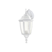 Arbotante tipo farol tradicional suspendido p/exterior, bco.