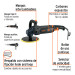 Pulidora rotativa 7", 1200W, TRUPER INDUSTRIAL