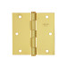 Bisagra cuadrada 3-1/2",latonado, cabeza plana, HERMEX BASIC