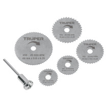 Kit de minidiscos sierra para herramienta rotativa, 5 piezas