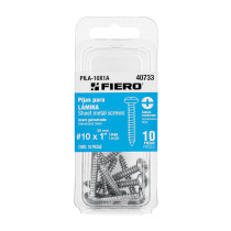 Blíster con 10 pijas para lámina, #10 x 1", FIERO