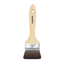 Brocha pelo de camello de 2" con mango de madera, TRUPER