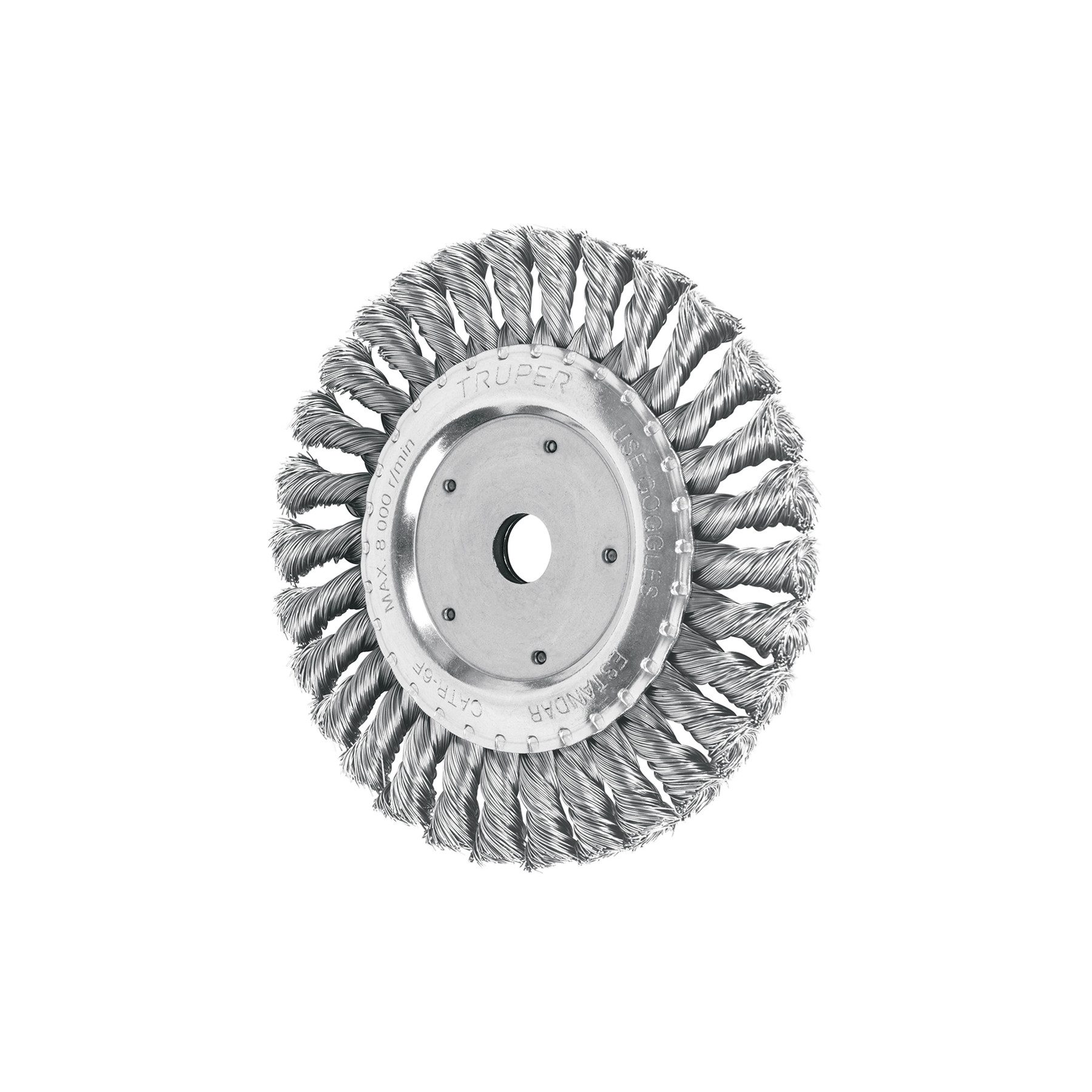 Carda trenzado fino 6" x 5/8" para esmeril, TRUPER