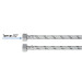 Manguera lavabo/fregadero, acero inox, 1/2" x 1/2", 100 cm