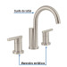 Mezcladora satín para lavabo con taladros separados, ELEMENT