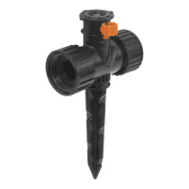 Mini aspersor plástico, dos vías, irrigación 360°, TRUPER