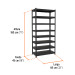 Estante metálico 8 repisas capacidad 80kg, 85x45x180, TRUPER