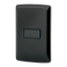 Placa armada con timbre, negro, línea Italiana, VOLTECK