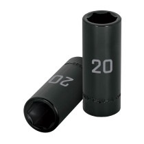 Dado largo cuadro 1/2" de impacto 6 puntas de 20 mm, TRUPER