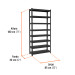 Estante metálico 8 repisas capacidad 80kg, 85x30x180, TRUPER