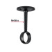 Soporte negro para tubo redondo de closet, HERMEX