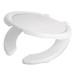 Asiento redondo ligero para WC, abierto, blanco, BASIC