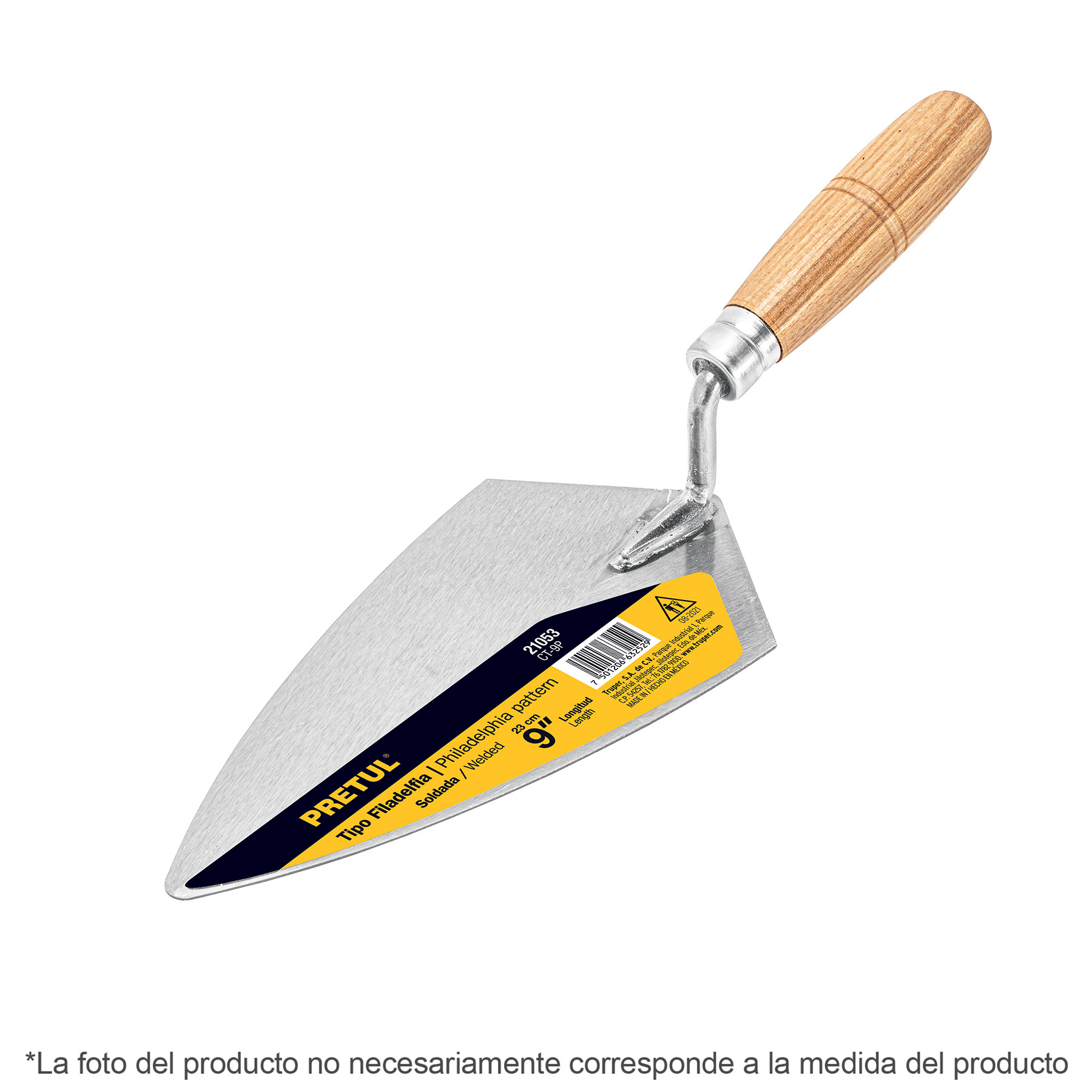 Cuchara para albañil 6" tipo Filadelfia, PRETUL