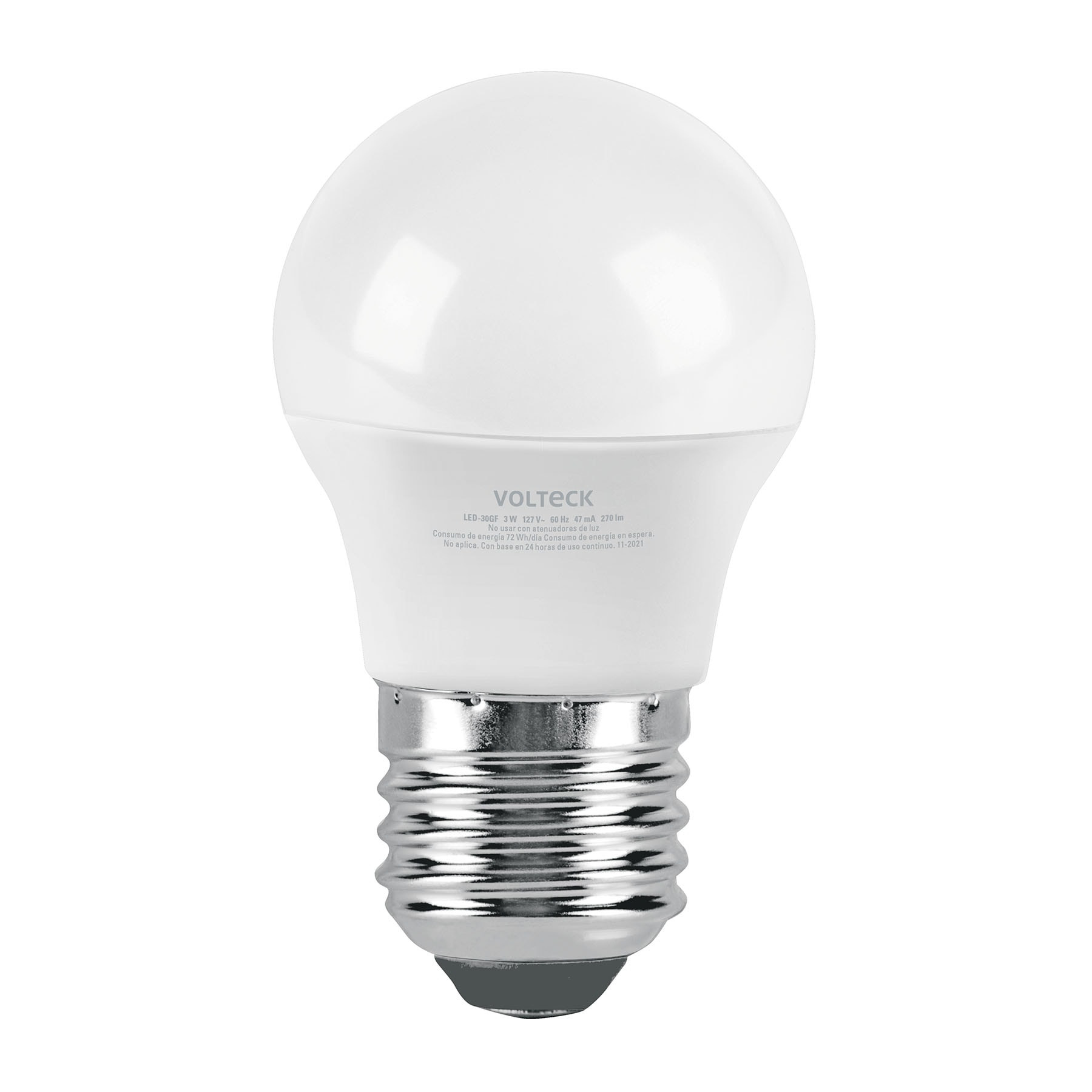 Foco LED 3W (25W) G45, 6500K blanca fría, 270 lm, blíster