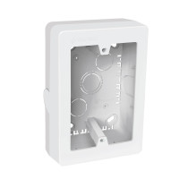 Caja de contactos para canaleta 3" x 5", blanca, VOLTECK