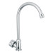 Llave individual fregadero,ABS,cuello curvo,hexagonal, BASIC