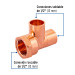 Tee de cobre rosca interior lateral 1/2", FOSET