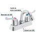 Mezcladora 4" lavabo, ABS, cuello curvo, palanca, BASIC