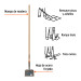 Raspador forjado de 7", mango de 48", TRUPER