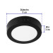 Luminario LED plafón 6W 6500K, redondo, negro, VOLTECK