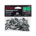 Bolsa c/50 remaches 1/8"x3/8" negros de aluminio, ala 1/4"