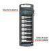 Juego de 7 dados cuadro 3/8" punta hexagonal mm, TRUPER