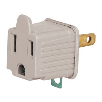 Bolsa con 2 adaptadores 3 a 2 grises, VOLTECK