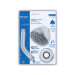 Regadera redonda 3-1/4", ABS,c/brazo y chapetón, cromo, AERO