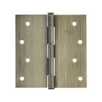 Bisagra cuadrada 4", latón antiguo, cabeza plana, BASIC