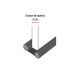 Guardapolvo con funda 95 cm, negro, HERMEX