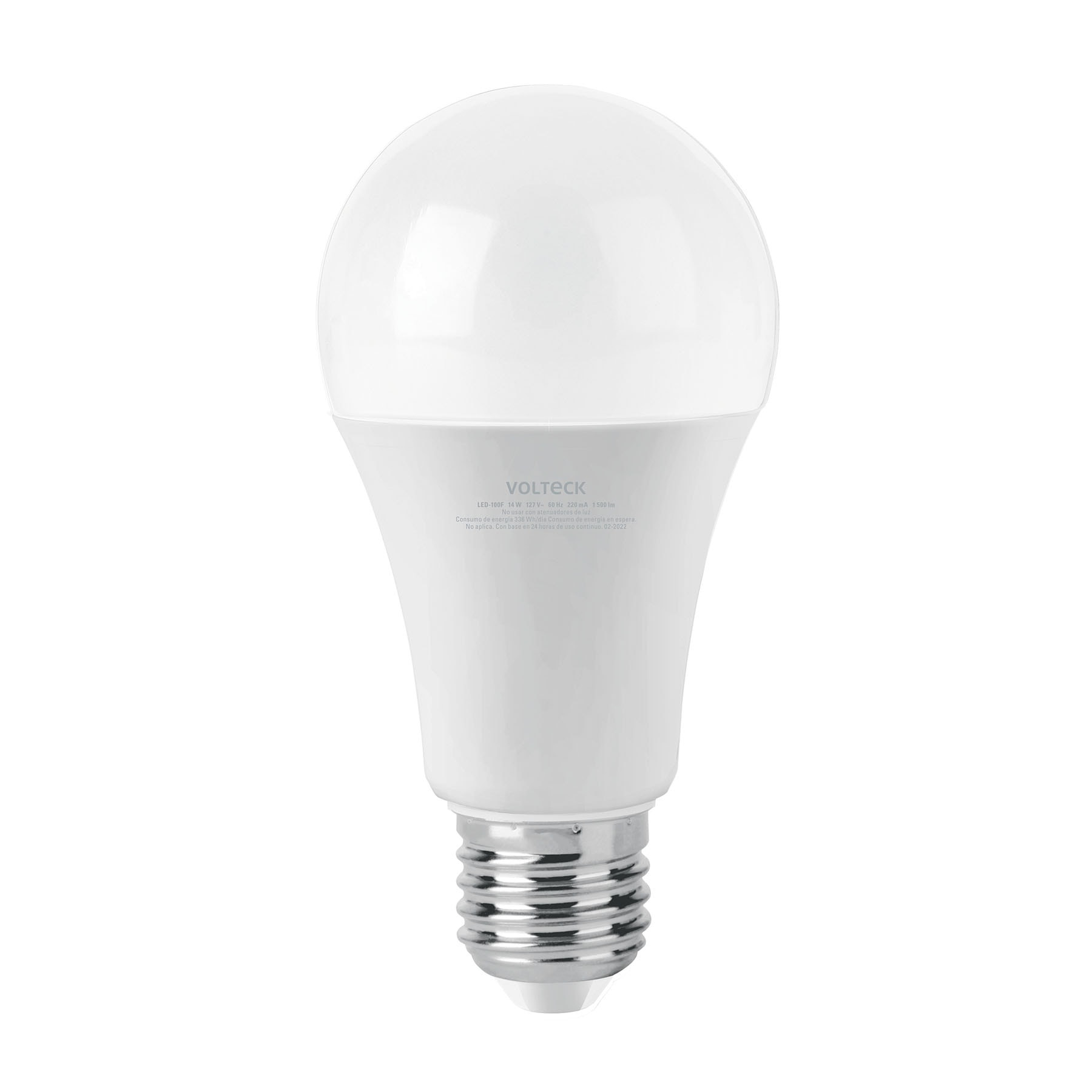 Foco LED 14W (100W) A19, 6500K blanca fría, 1500 lm, caja