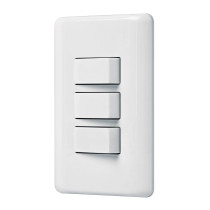 Placa armada con 3 interruptores sencillos, VOLTECK BASIC