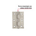 Bisagra rectangular 3" acero inoxidable, HERMEX