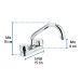 Mezcladora 4" para lavabo, tubular, cartucho cerámico