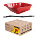 Carretilla 3.5 ft3 roja, angosta ,neumática, tubular, PRETUL