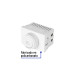 Dimmer giratorio blanco de 1.5 módulos, línea Lisboa