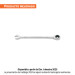 Llave combinada con matraca 5/16" x 135 mm largo, EXPERT