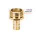 Conector 1/2" macho de latón sólido para manguera, TRUPER
