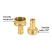 Juego conectores 1/2" macho/hembra de latón laminado, PRETUL