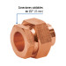 Tuerca unión de latón cobrizado 1/2", FOSET