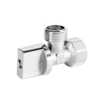 Llave angular 1/2", 1/4 de vuelta, roscable, blíster, BASIC