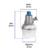 Luminario suburbano con foco LED 50W 6500K y sensor de luz