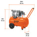 Compresor de aire, silencioso libre de aceite, 50 L, 2 HP