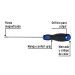 Desarmador de cruz 1/8" x 6" mango Comfort Grip, PRETUL