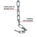 Metro de cadena pulida de 3/16", 65 m en cubeta, FIERO