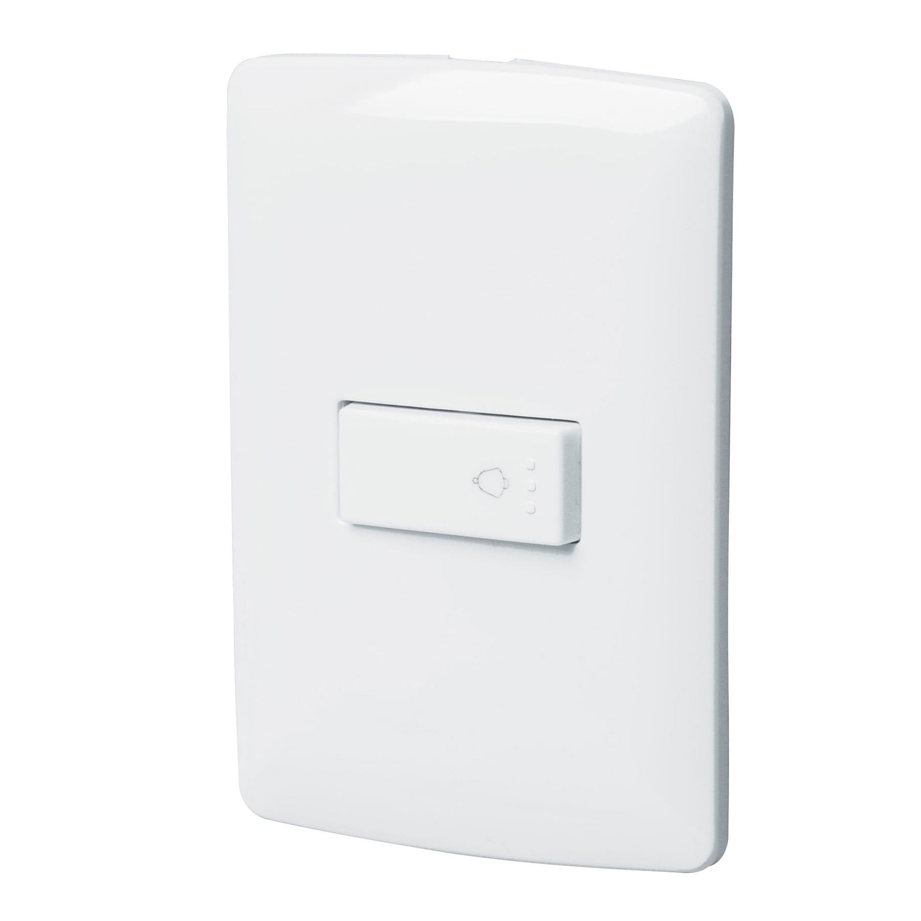 Placa armada con timbre, blanco, línea Italiana., VOLTECK