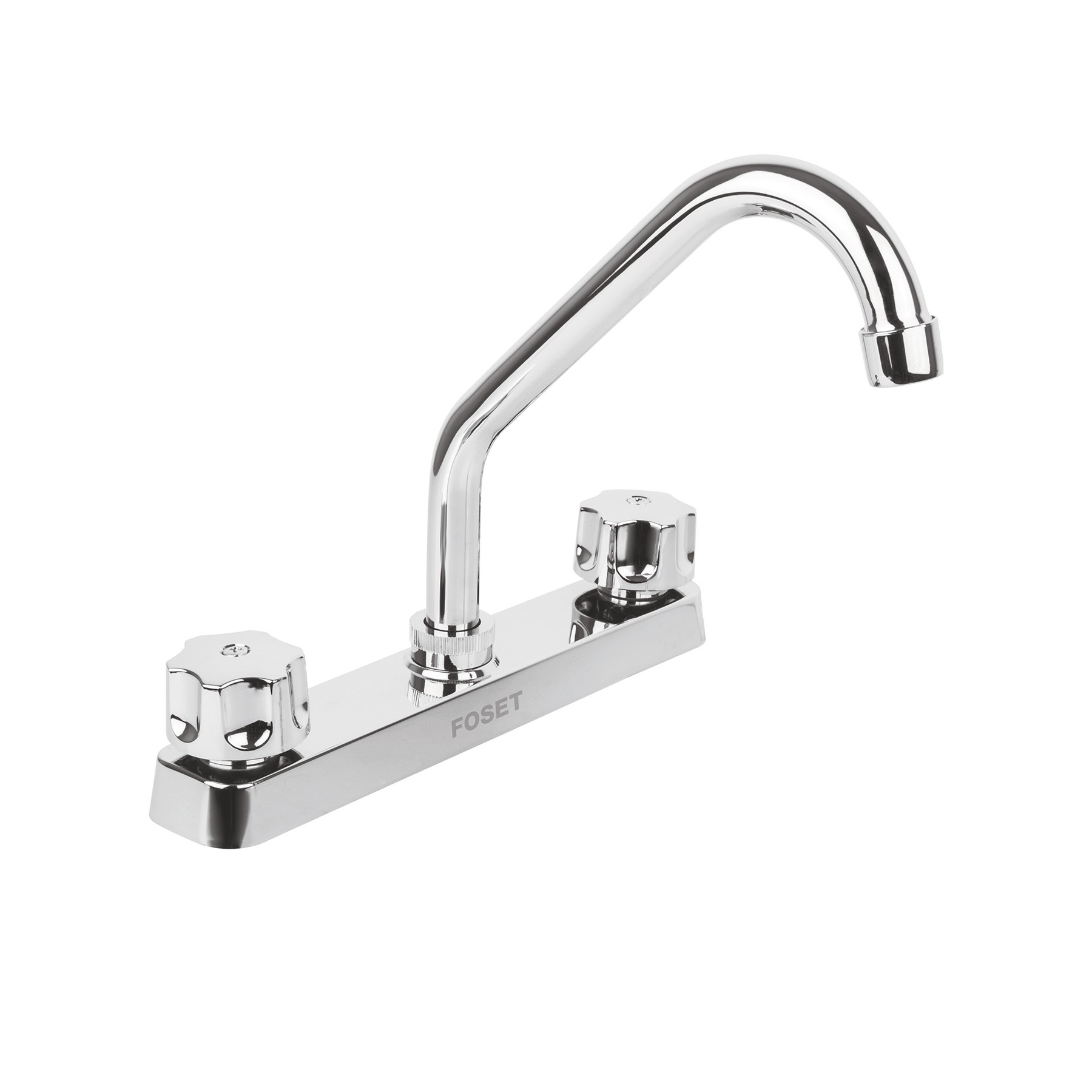 Mezcladora 8" fregadero, ABS, cuello corto, hexagonal, BASIC