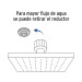 Regadera plato cuadrado 8" sin brazo, cromo, FOSET RIVIERA