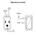 Placa armada contacto e interruptor, marfil, línea Italiana