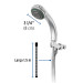 Regadera de teléfono 3-1/4", 5 funciones, con soporte, AQUA